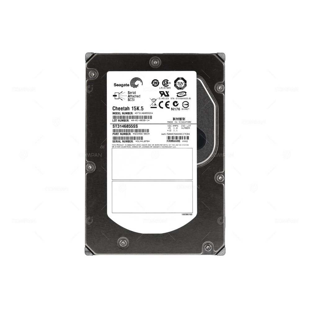 ST3146855SS  SEAGATE HDD 146GB 15K SAS 3G 3.5" LFF HOT-SWAP